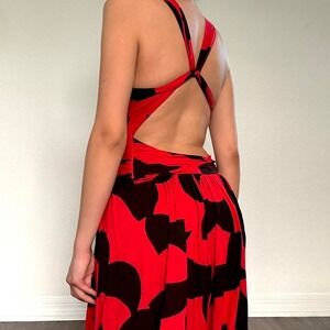 Y2K Red Black Maxi Dress